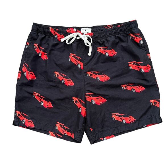 Modern Amusement Mens Sport Car Mesh Lined Swim Trunks‎ Shorts Drawstrings XL - Picture 1 of 9